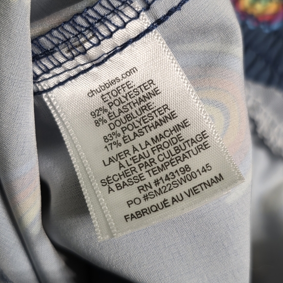 Chubbies The Rainbow Roads Swim Trunks Size XS - Picture 6 of 10